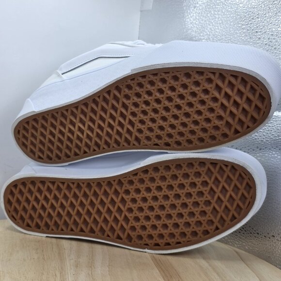 Womens Size 8.5-Vans Knu School Stack Skate Platform White Shoes Sneakers 721356 - Picture 7 of 8